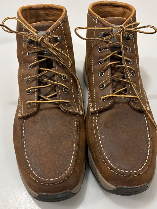 Carhartt 10.5W Brown Leather Slip Resistant Work Oxford Boots CMX4023